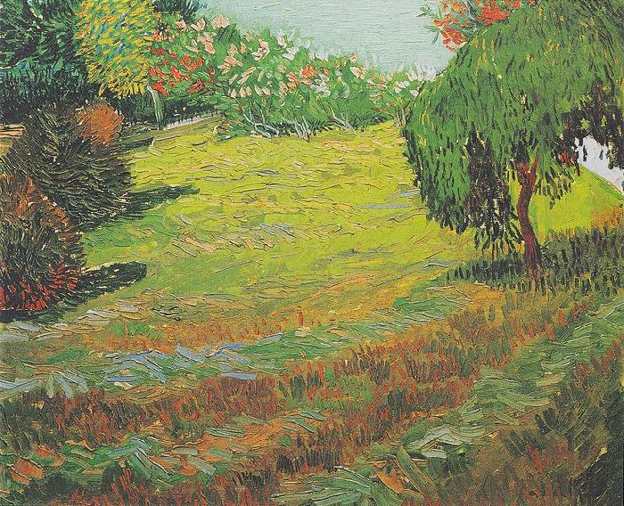 Vincent Van Gogh Garten mit Trauerweide oil painting image